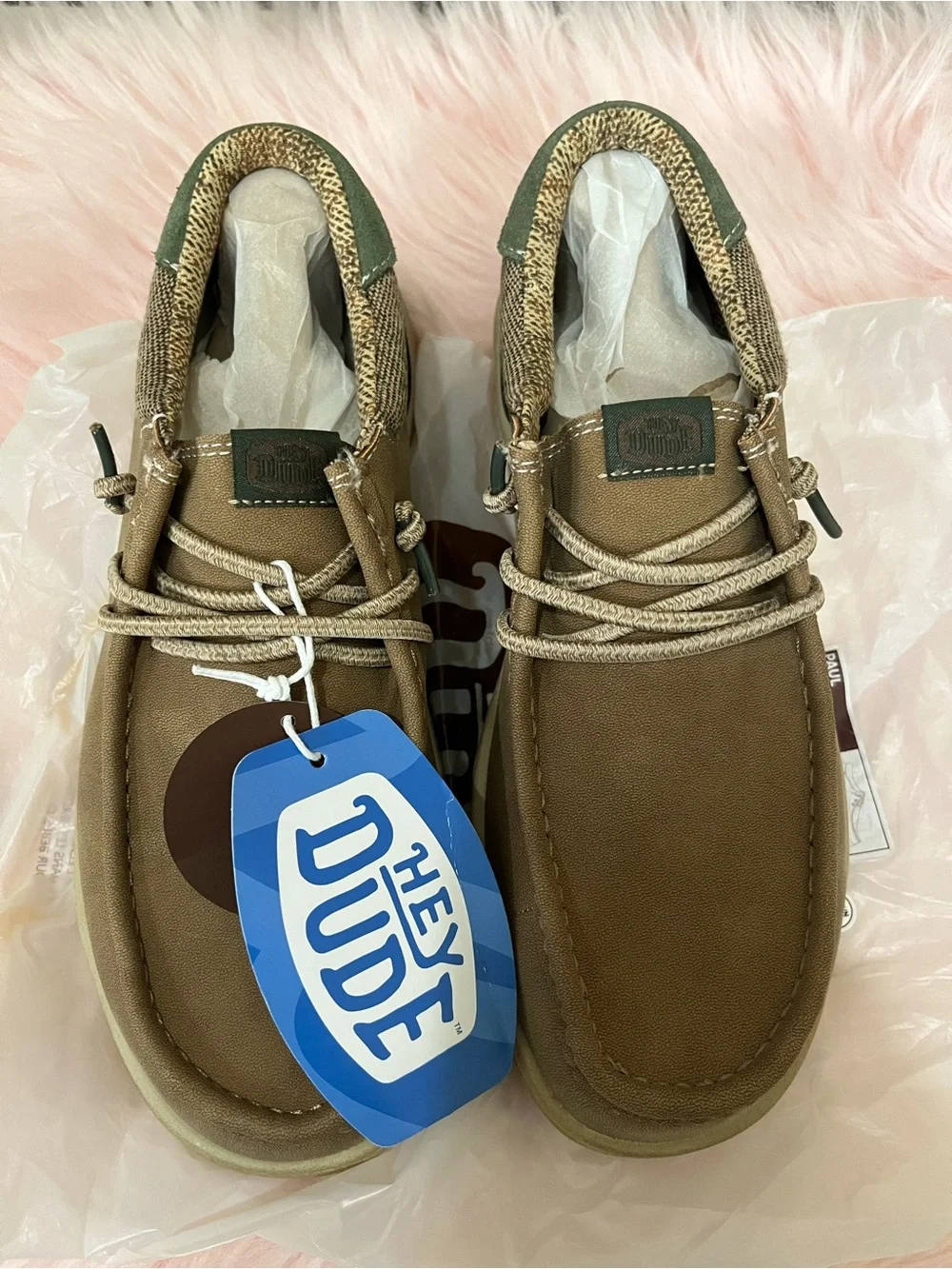 Hey Dude Men’s Brown & Green Casual Slip-On Loafers